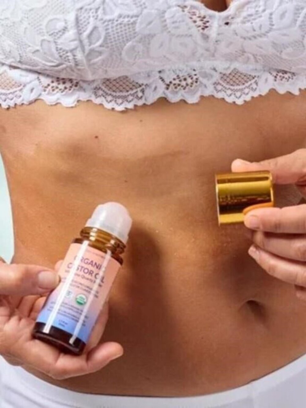 Queen of the Thrones Castor Oil Rose Quartz Roll-On Hair Skin Nails Brows - Picture 3 of 4